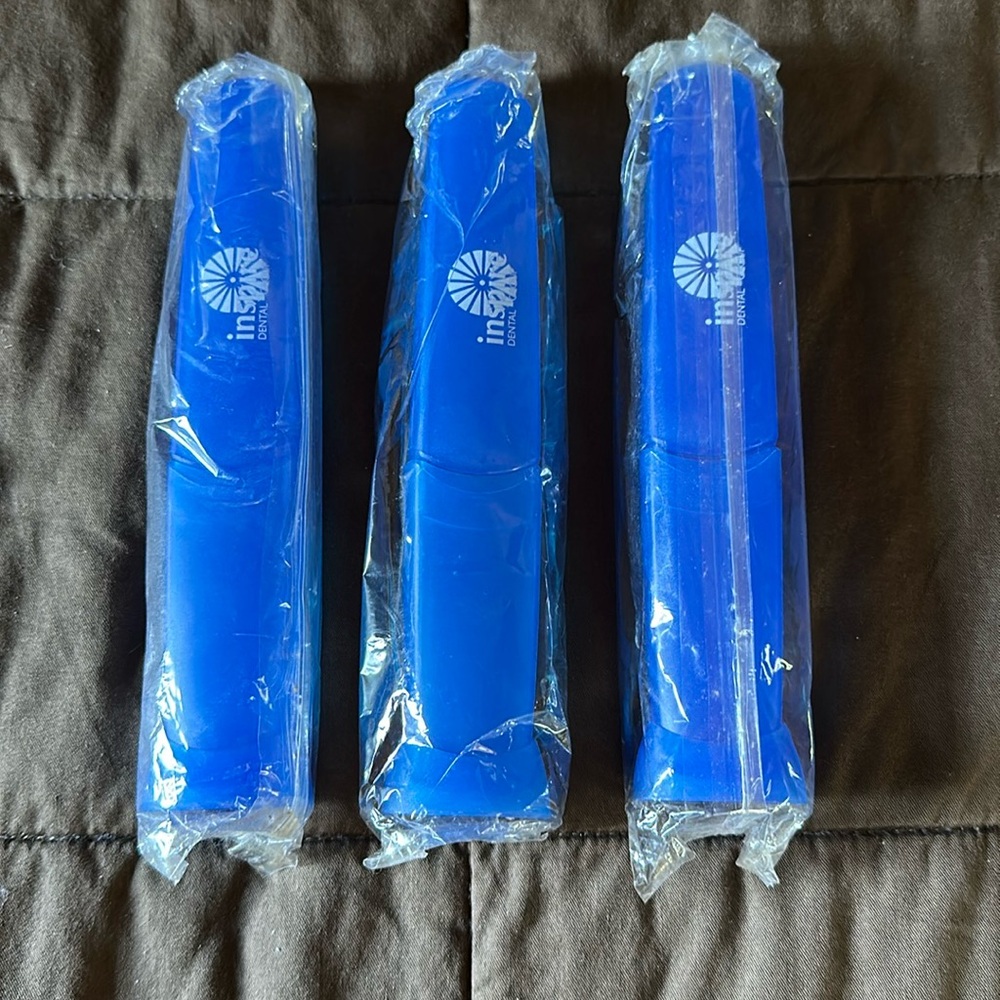 Blue Plastic Travel Toothbrush Cases